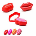Professional Cute Lip Shape Comb With Mirror